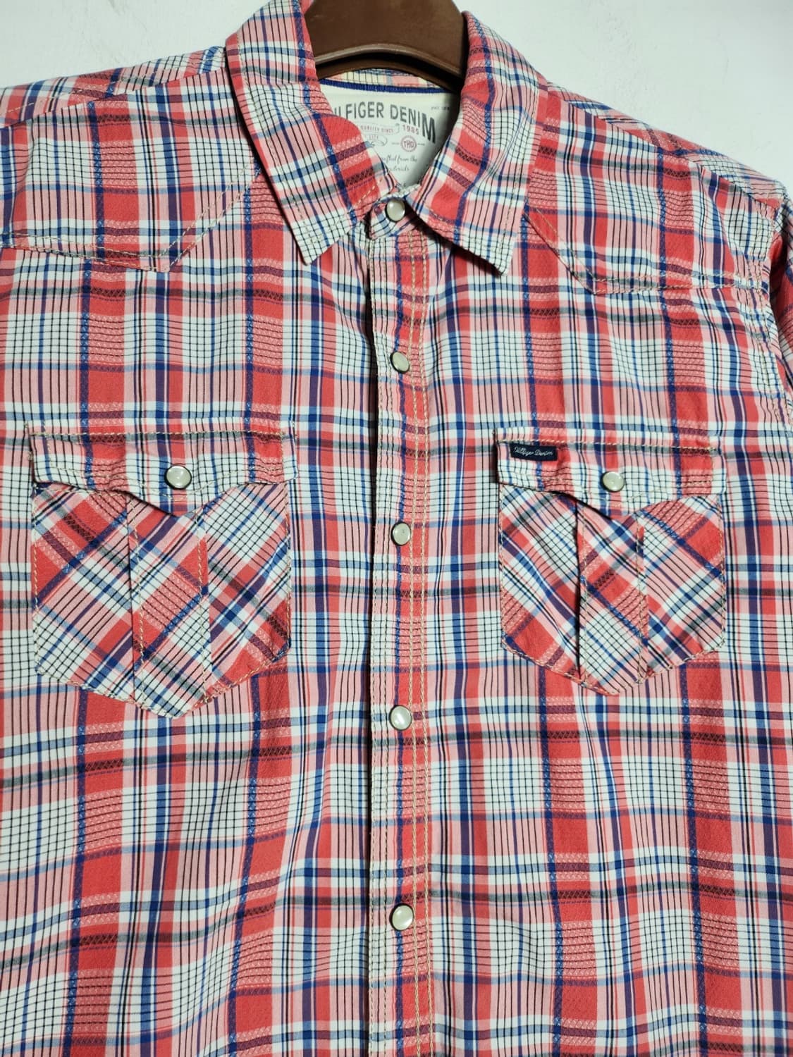 S 타미 힐피거 데님 체크 웨스턴 셔츠 상품이미지3