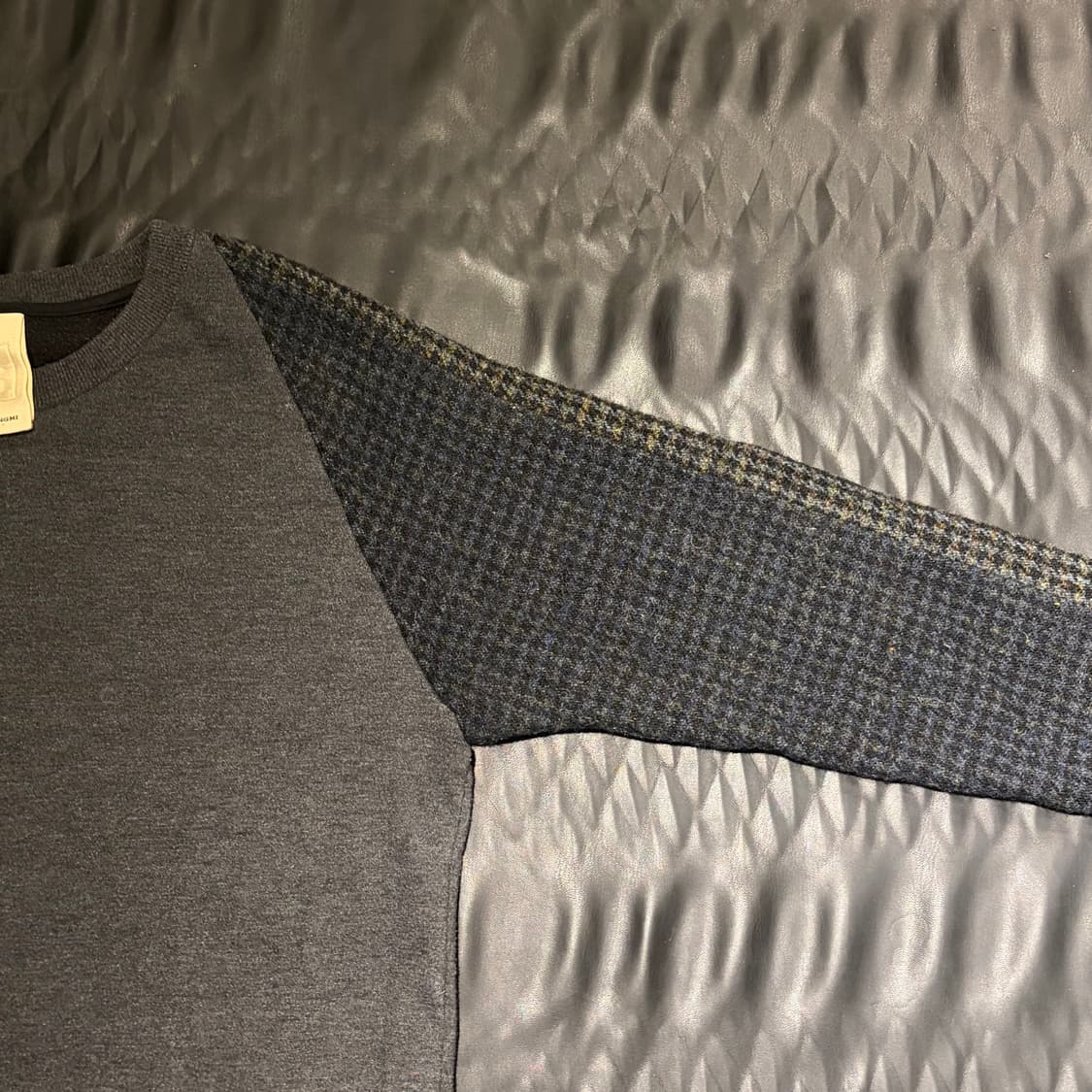 우영미 배색 울 소매 맨투맨 상품이미지5