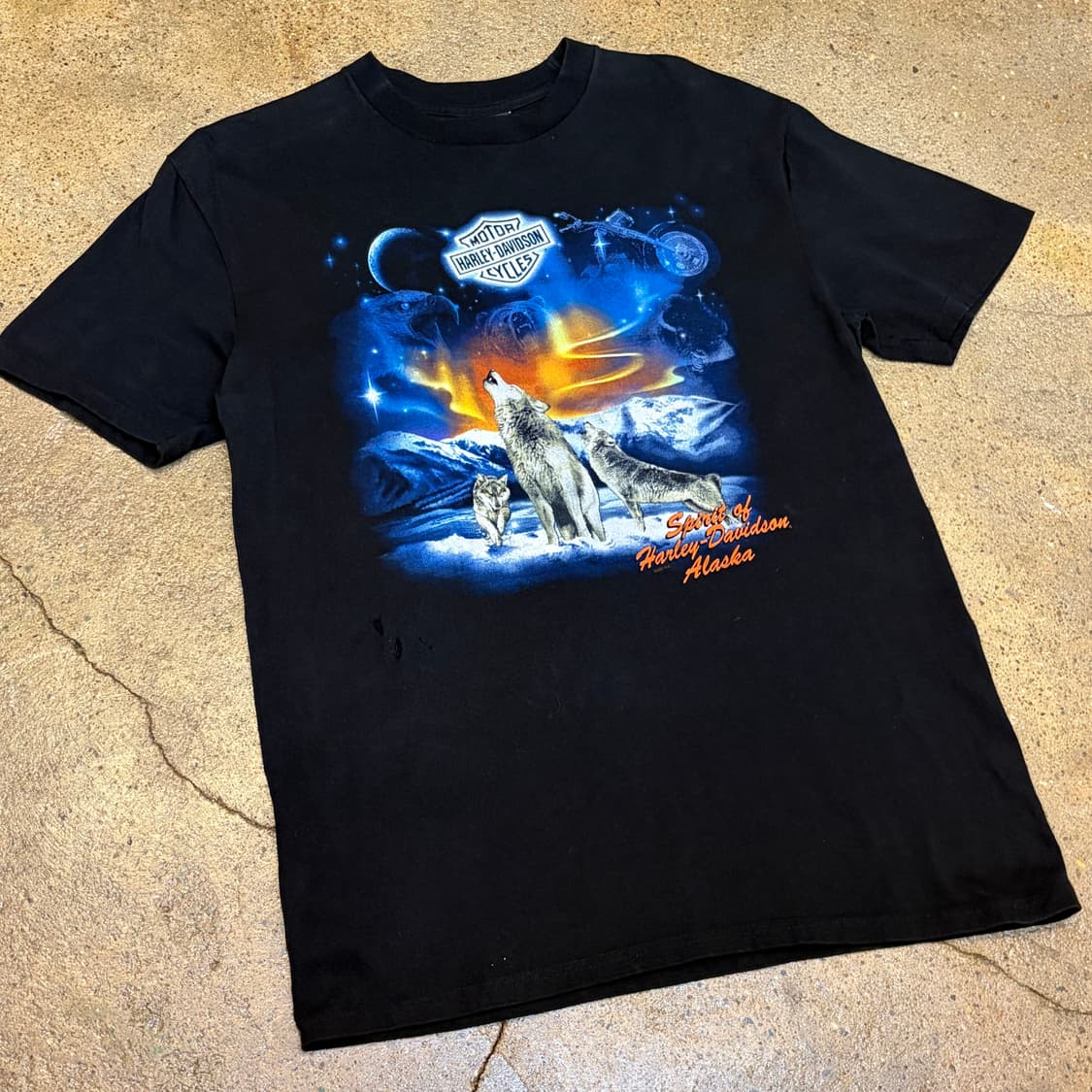 미국 빈티지 할리데이비슨 울프 반팔티 상품이미지1