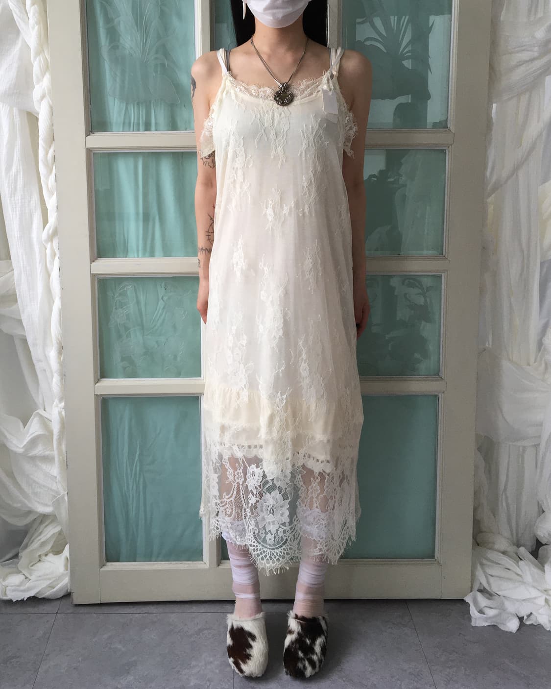 Lace see through sleeveless onepiece 상품이미지7