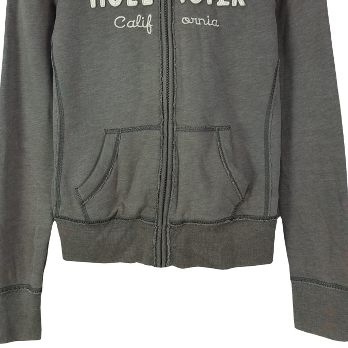 [홀리스터] 빅로고 패치 울푸죠 후드 집업 그레이 M18519 상품이미지5