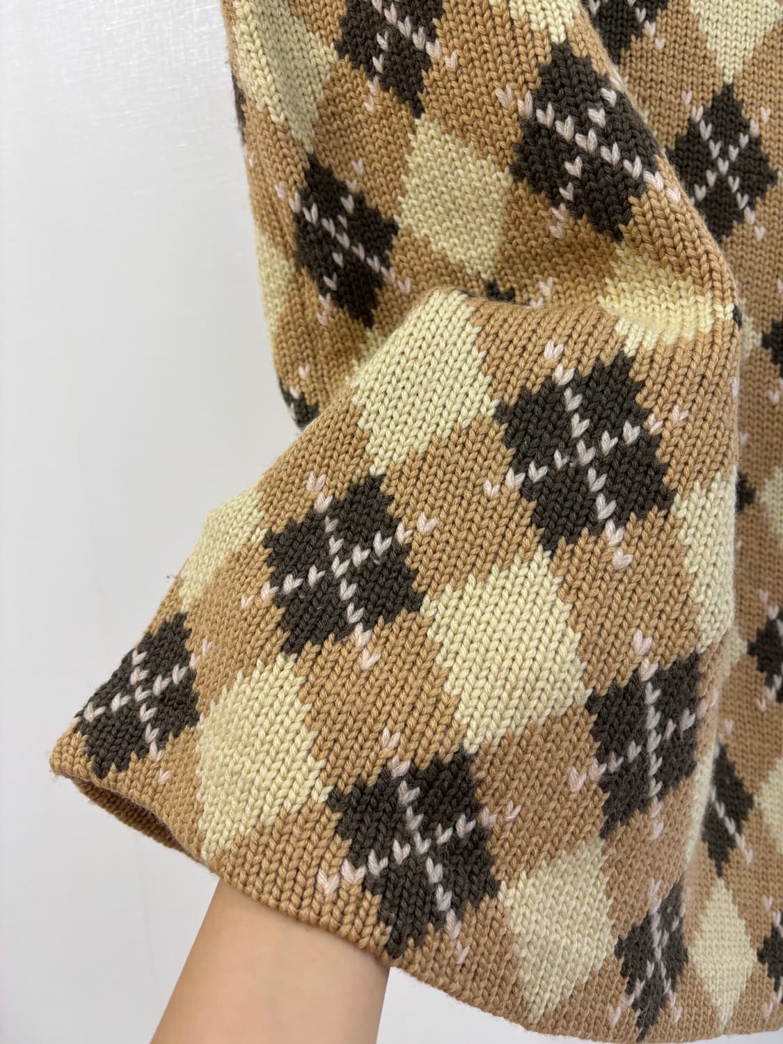 MELROSE 버터 아가일 니트 스커트 상품이미지2