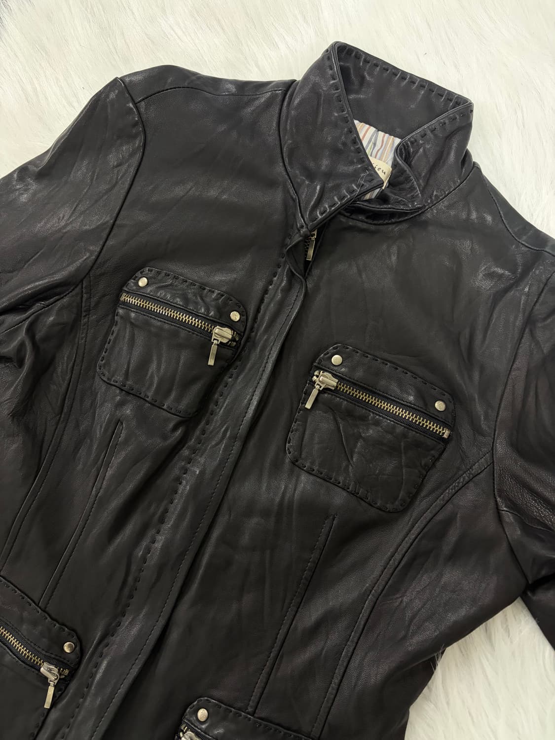 락스타 00s 멀티포켓 양가죽 자켓 상품이미지5