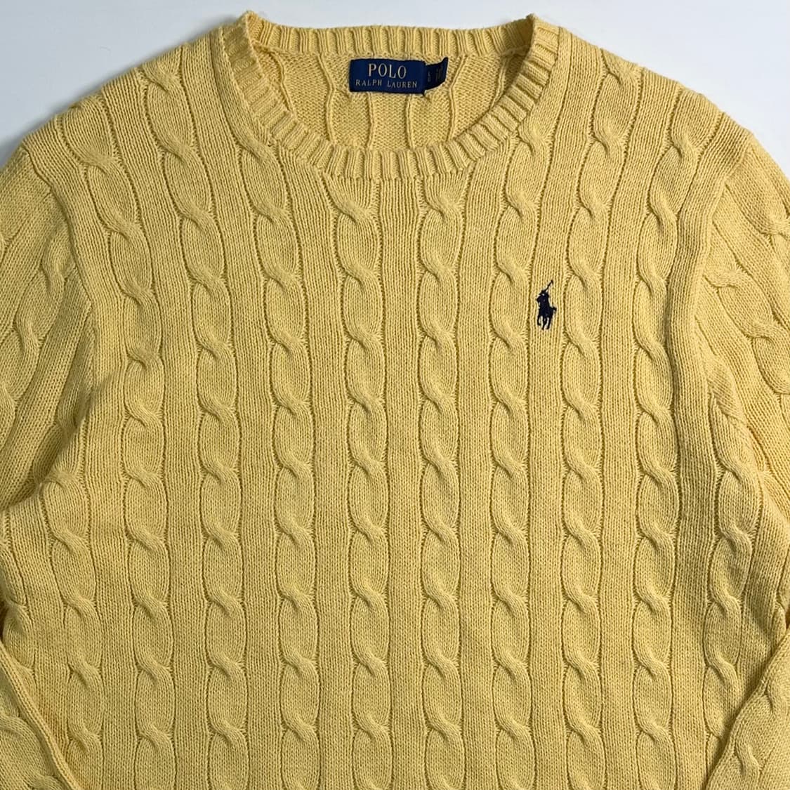 폴로 랄프로렌 옐로우 케이블 니트 상품이미지2
