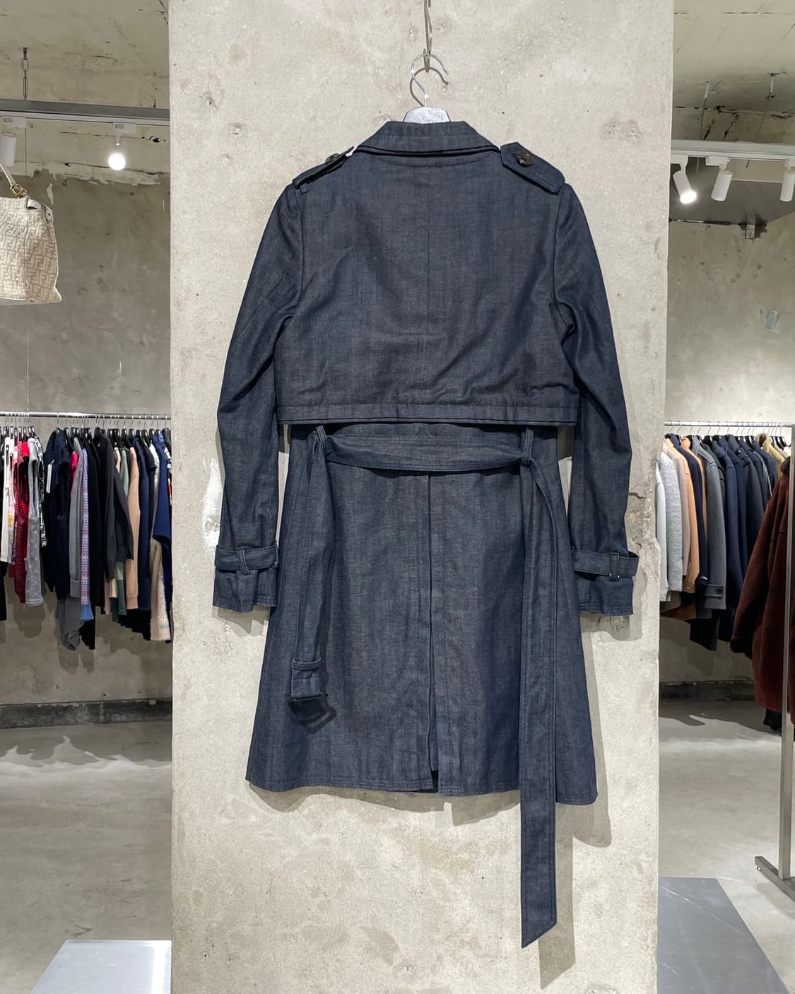 미하라 야스히로 진청 히든 버튼 싱글 데님 코트 상품이미지6