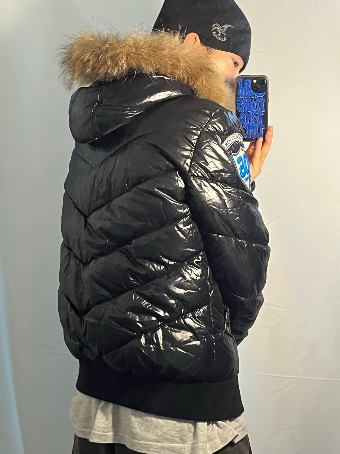 도크 유광 빈티지패딩 상품이미지3