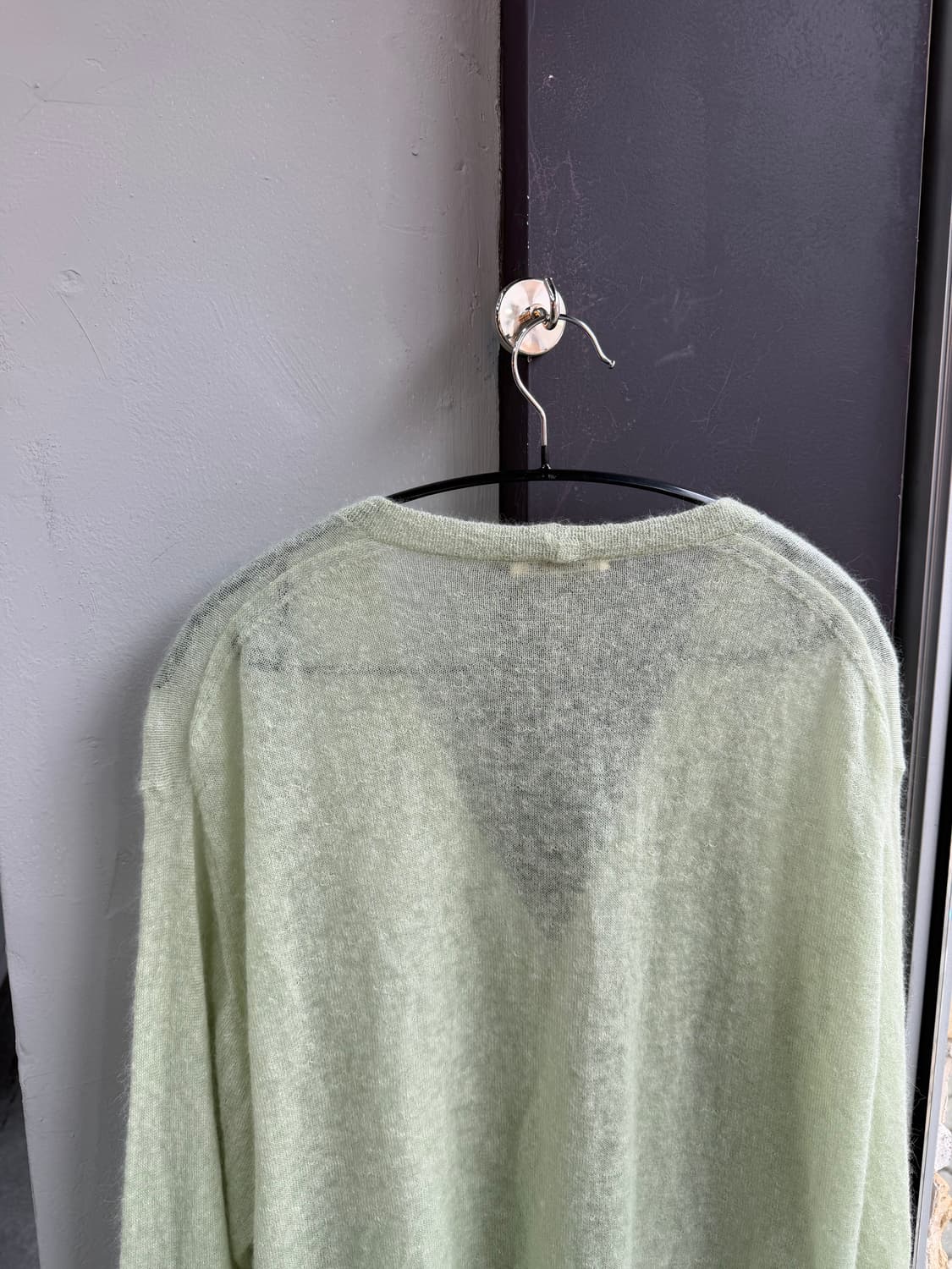 5/ 오라리 24SS 키드 모헤어 시어 니트 가디건 상품이미지7