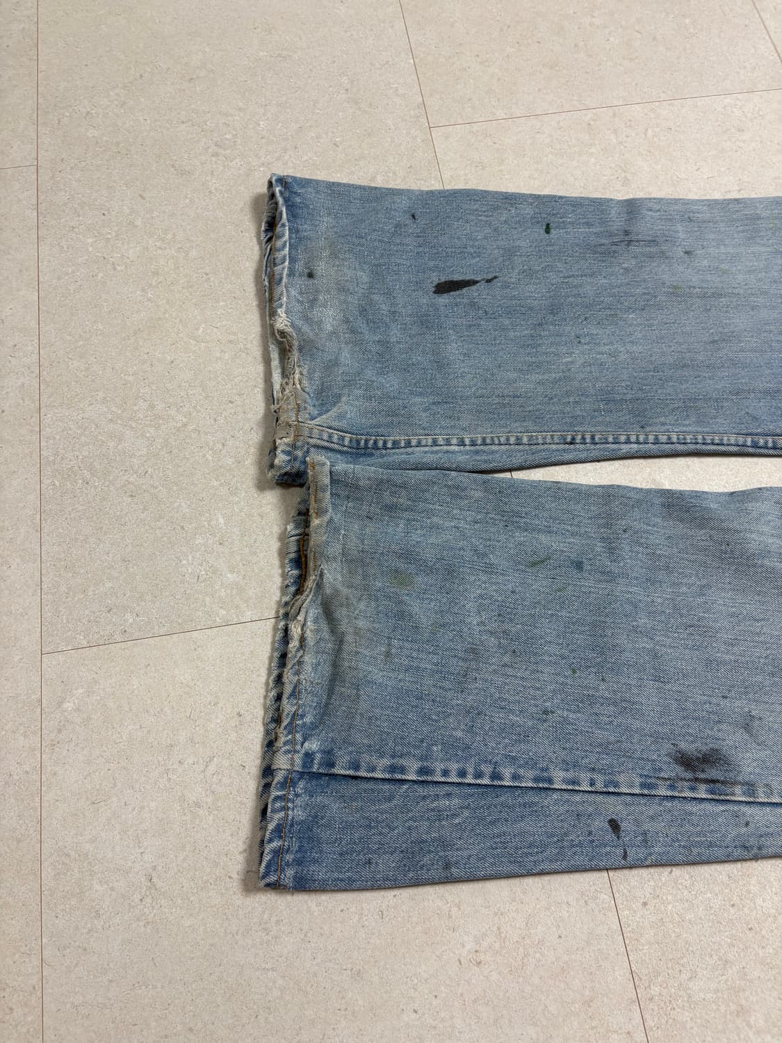 70s Levi's 646 벨바텀 트래쉬드 컨디션 상품이미지8