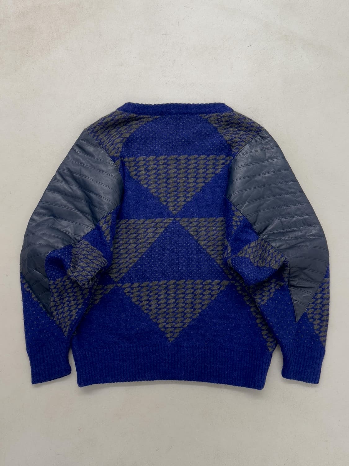 70's 이세이미야케 아카이브 레더 패치 스웨터 상품이미지7