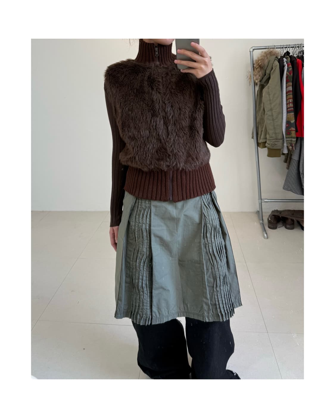 빈티지 페이크퍼 베스트 상품이미지2