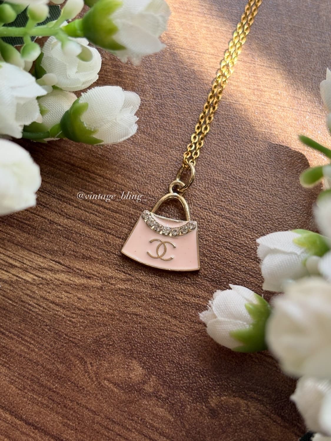 [SALE] 샤넬 미니백 골드 핑크 목걸이 상품이미지1