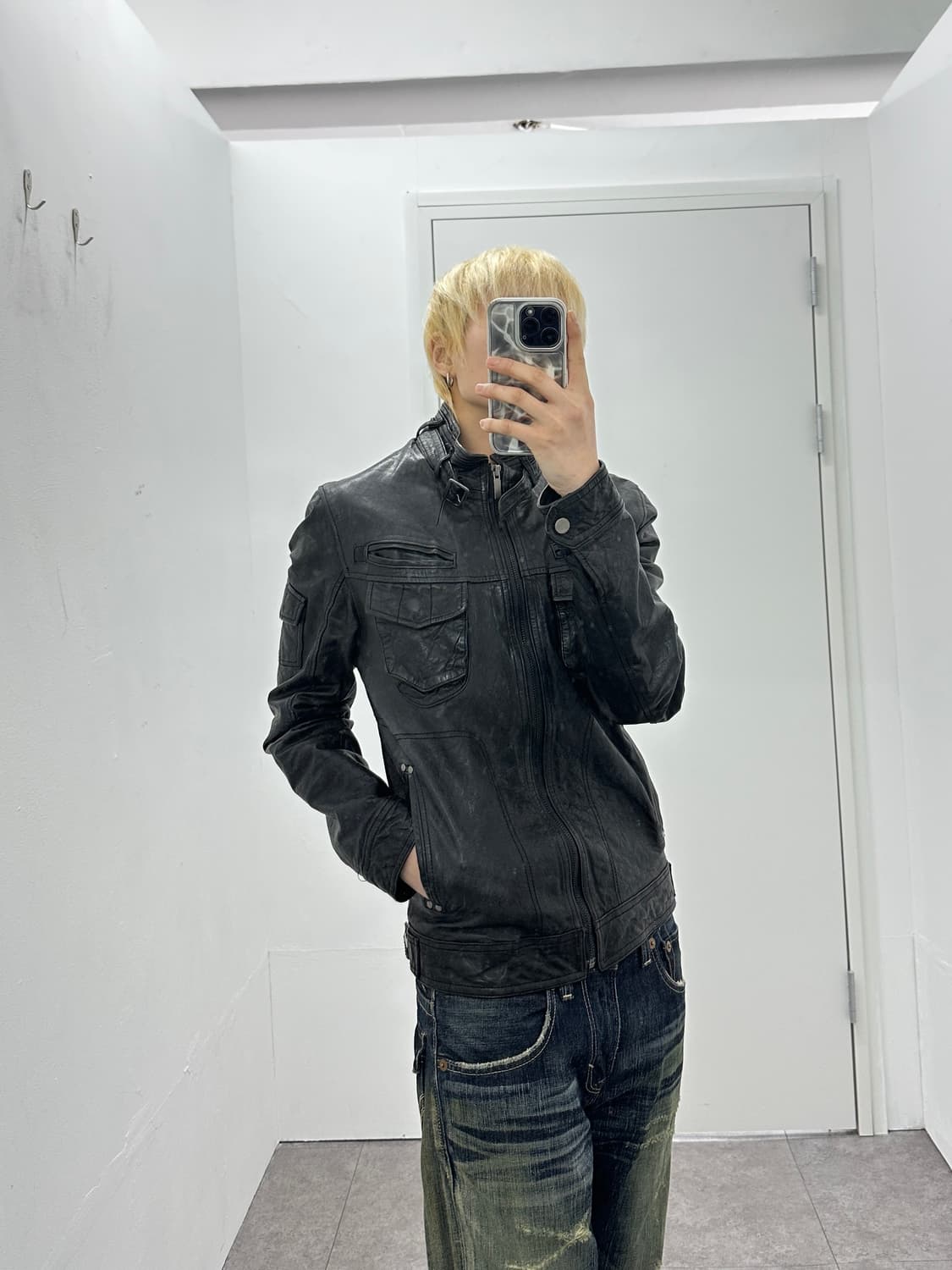 Italy Lambskin Pocket Detail Jacket 상품이미지10