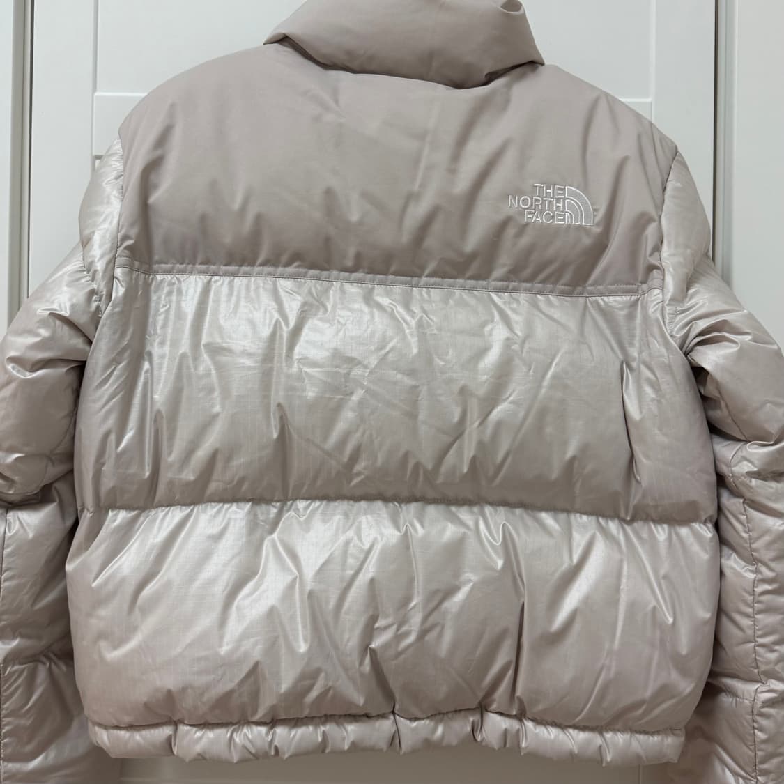 [S] 노스페이스 화이트 라벨 노벨티 눕시 다운 자켓 크림 베이지 상품이미지4