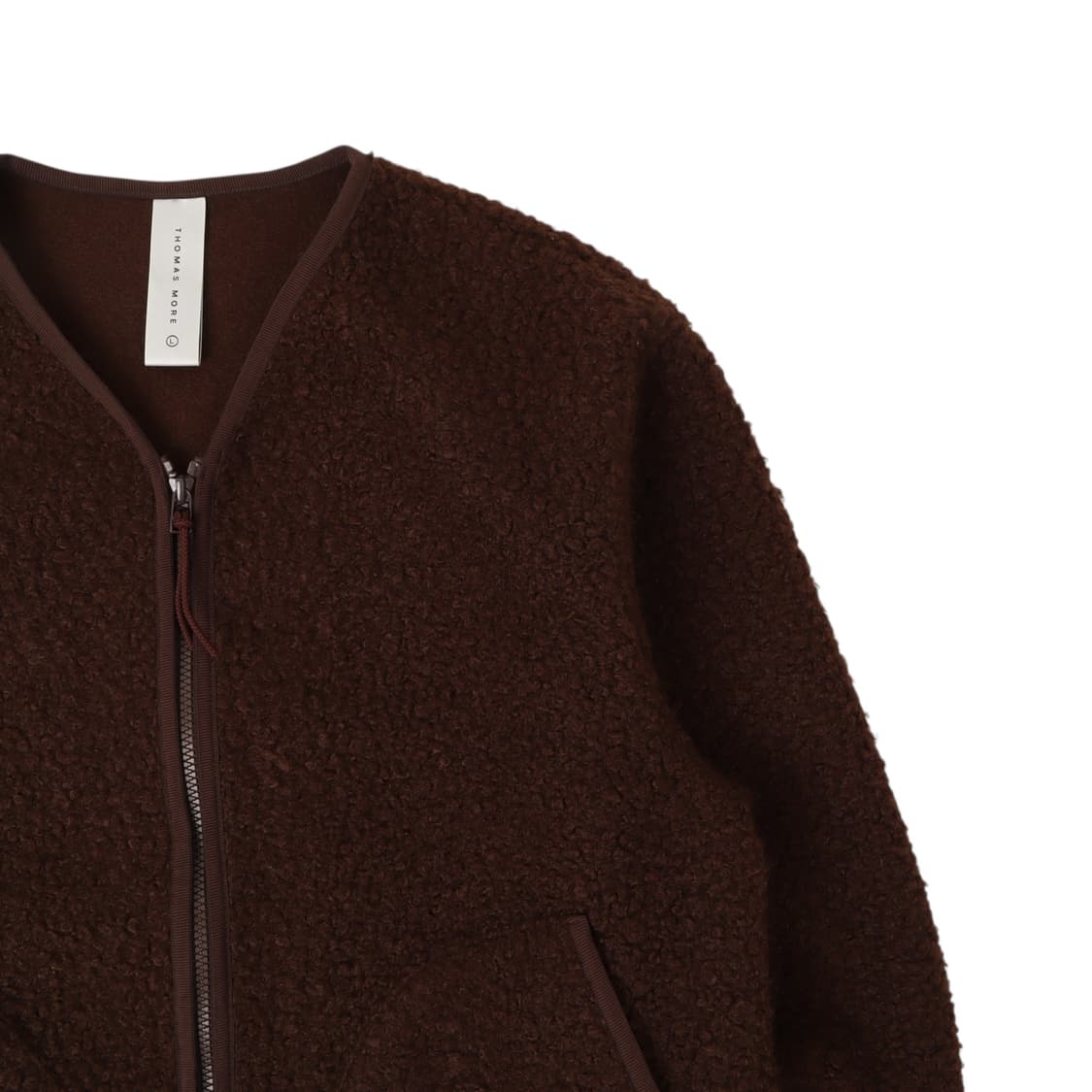 토마스모어 브라운 부클 플리스 집 자켓 상품이미지3