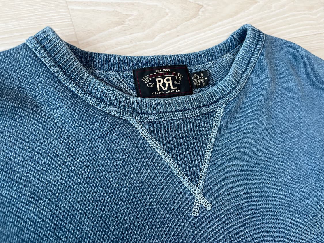 (M) RRL 프렌치 테리 인디고 스웻 상품이미지3