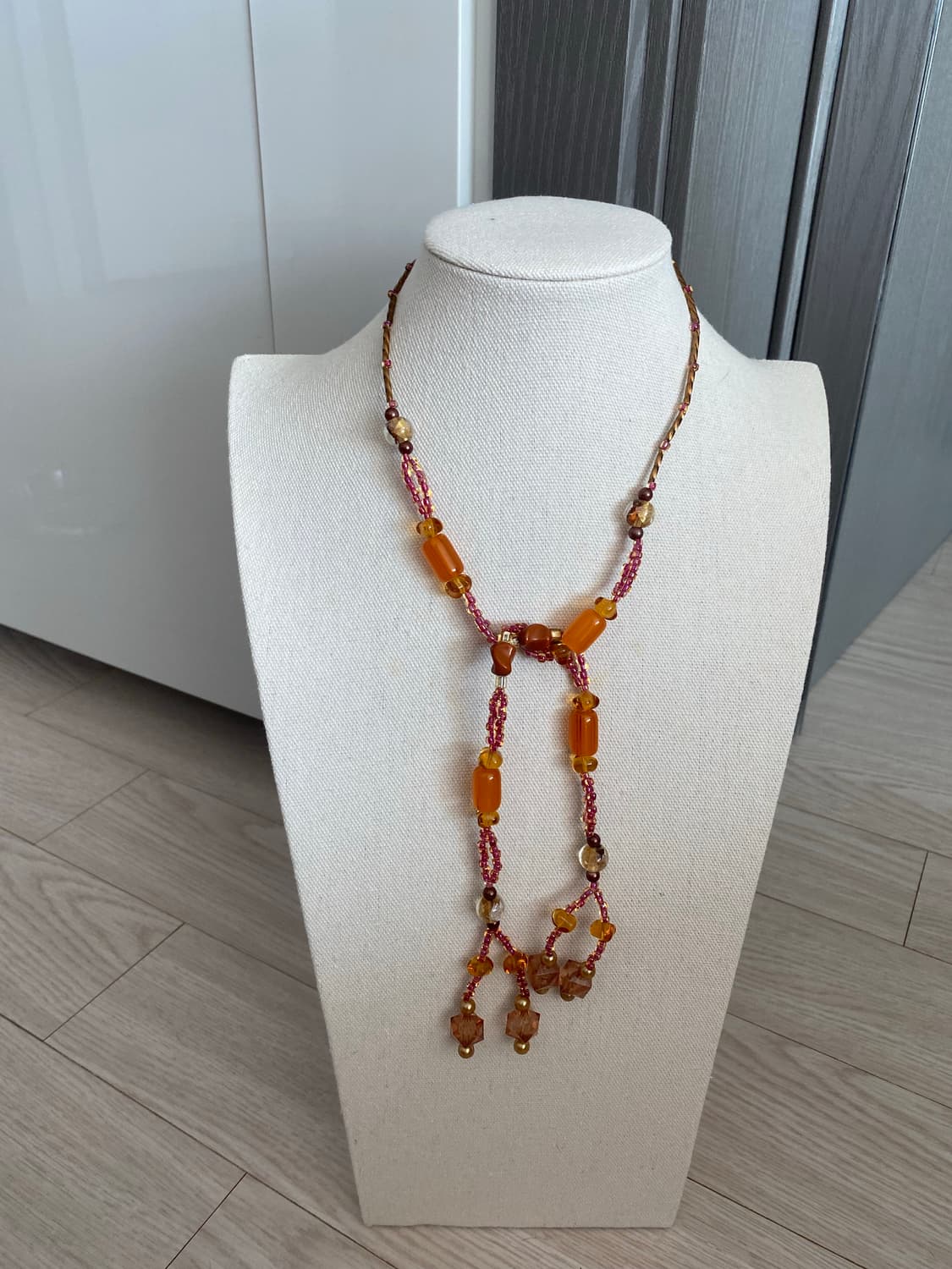 빈티지 롱 비즈 목걸이 상품이미지1