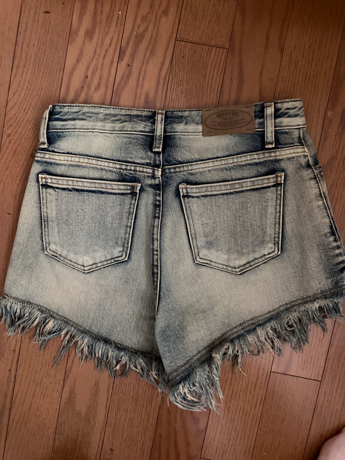 보헤미안서울 데님 데미지 쇼츠 블루 23 m 상품이미지3