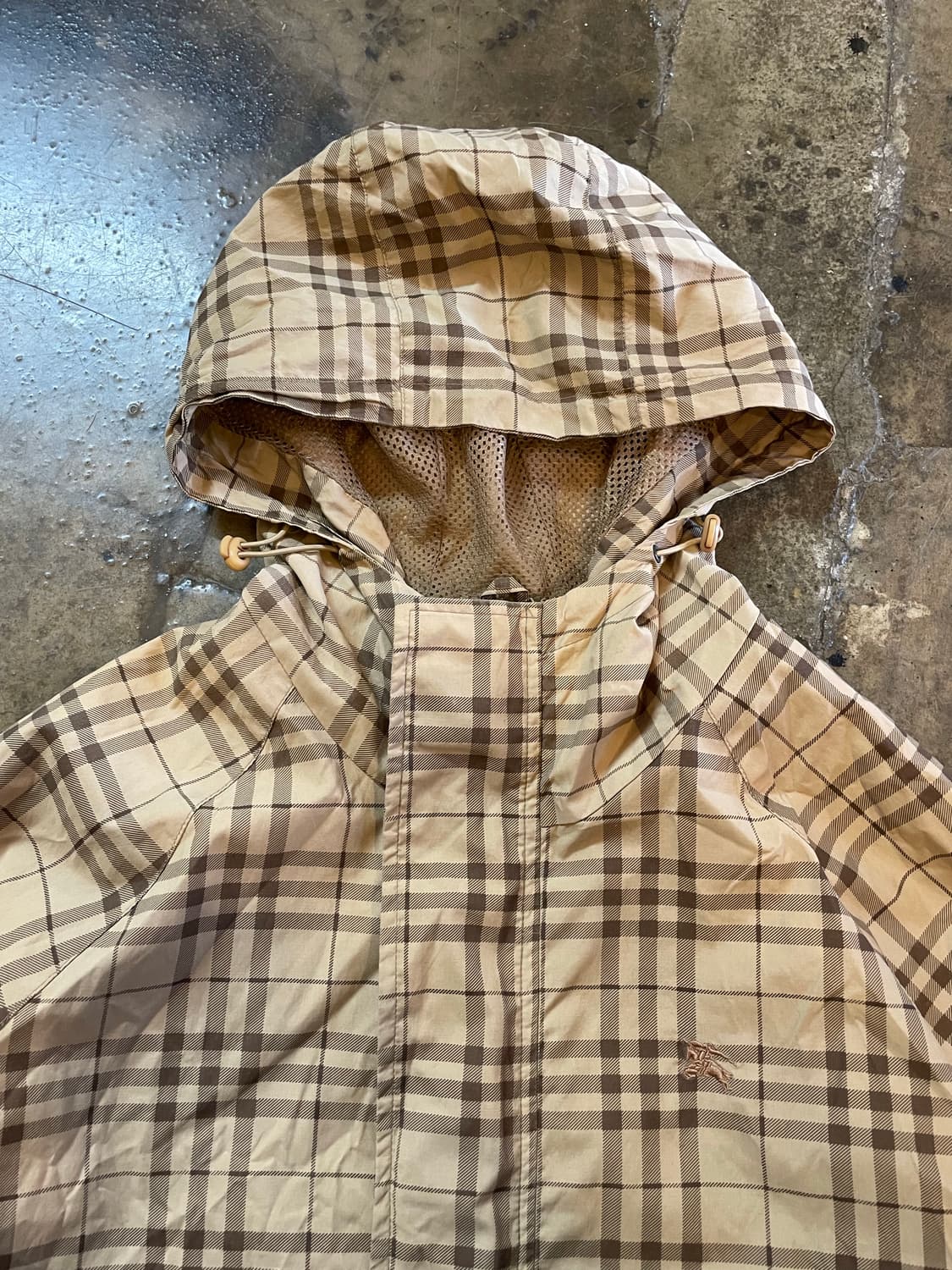 버버리 블루라벨 노바체크 후드 바람막이 자켓 양홍원 바람막이 상품이미지2