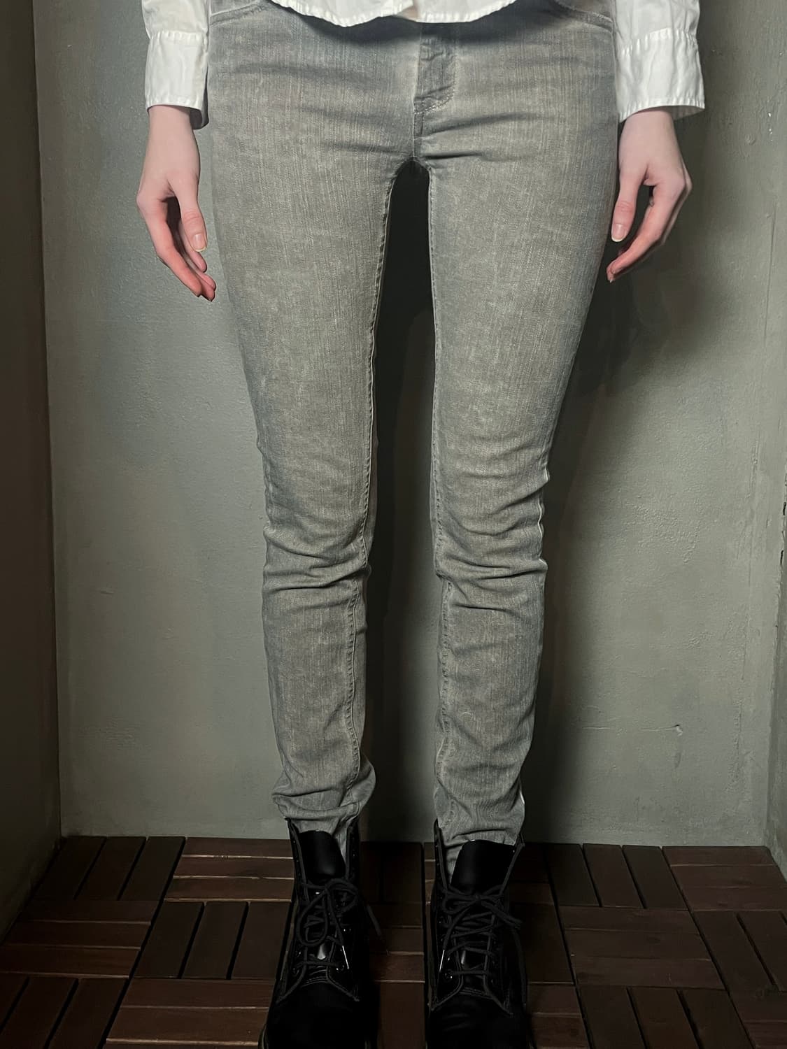 포엠 보헤미안 워시드 그레이 진 상품이미지2