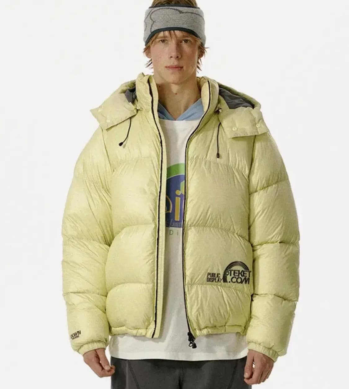 테켓 패딩 옐로우 S 구해요 상품이미지1