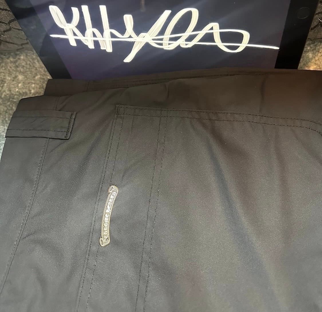 (새상품)크롬하츠 레더 패치 나일론 카펜터 팬츠 브라운 상품이미지7