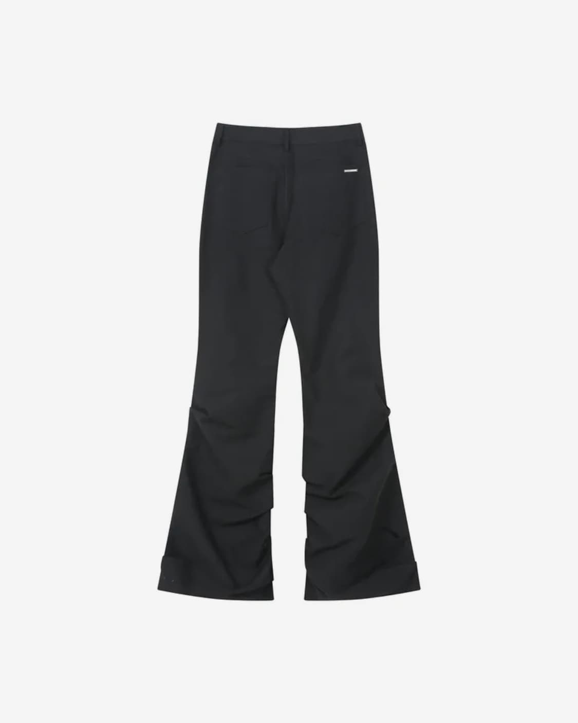 Cotton shirring bootscut pants BLACK 상품이미지2