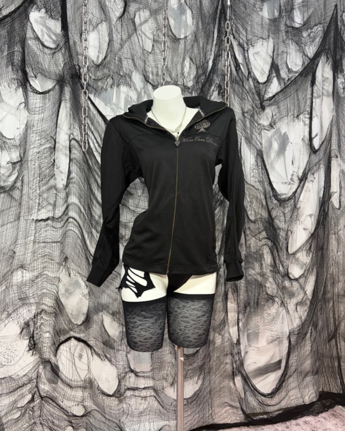 M.C.D punk rock high neck hoodie zip up 상품이미지1