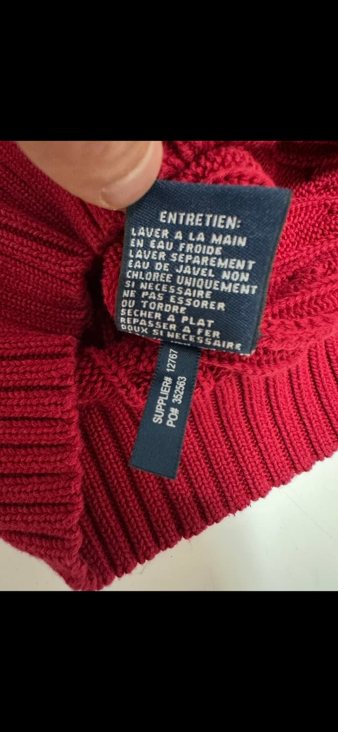 폴로 랄프로렌 케이블 니트 레드 상품이미지6