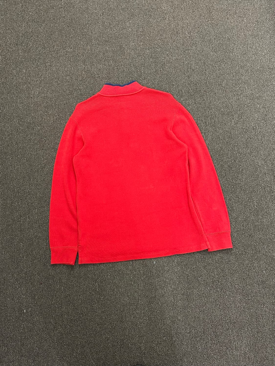 OS)폴로 랄프로렌 빈티지 배색 하프집 니트 상품이미지4