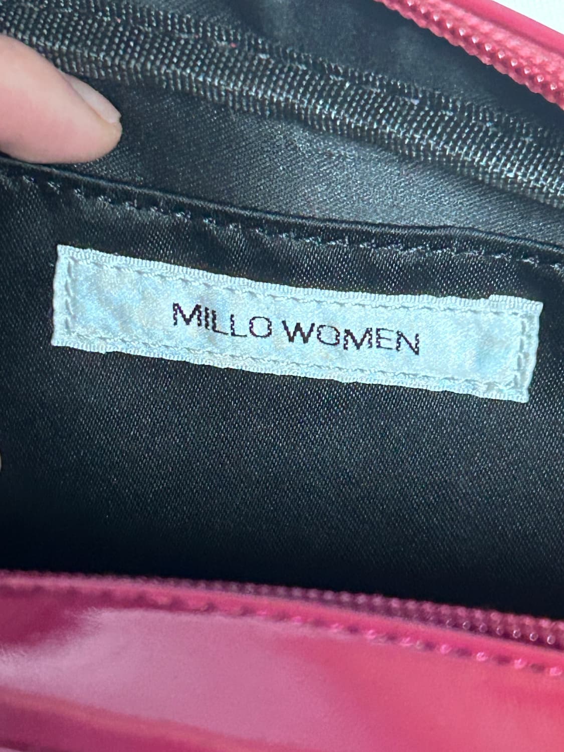 MILLO WOMEN 밀로우먼 에나멜 볼링 백 빈티지 레드 상품이미지3