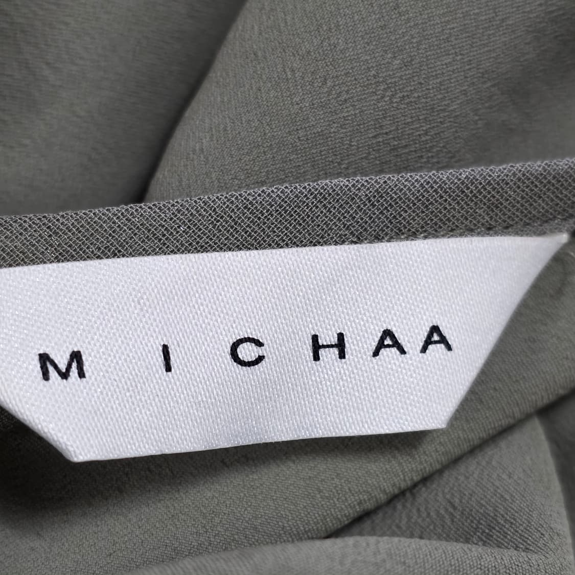 1337 미샤 MICHAA 카키 원피스 리본백 A라인 여성 55 여름원피 상품이미지8