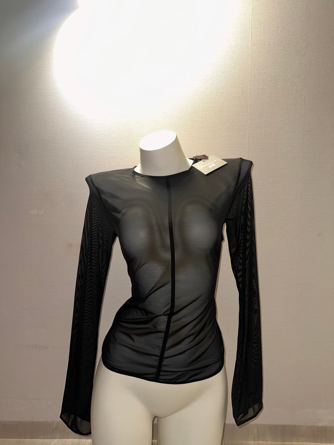 블랙 시스루 메쉬  티 상품이미지1