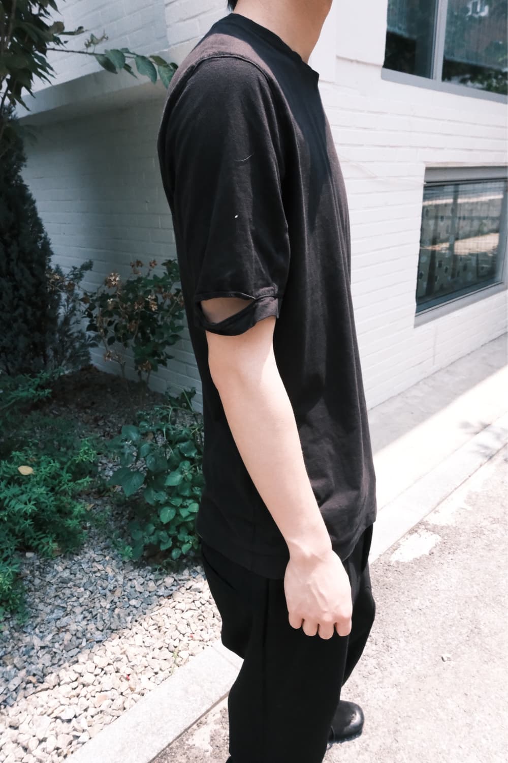 Helmut lang 슬릿 반팔 티셔츠 m 상품이미지2