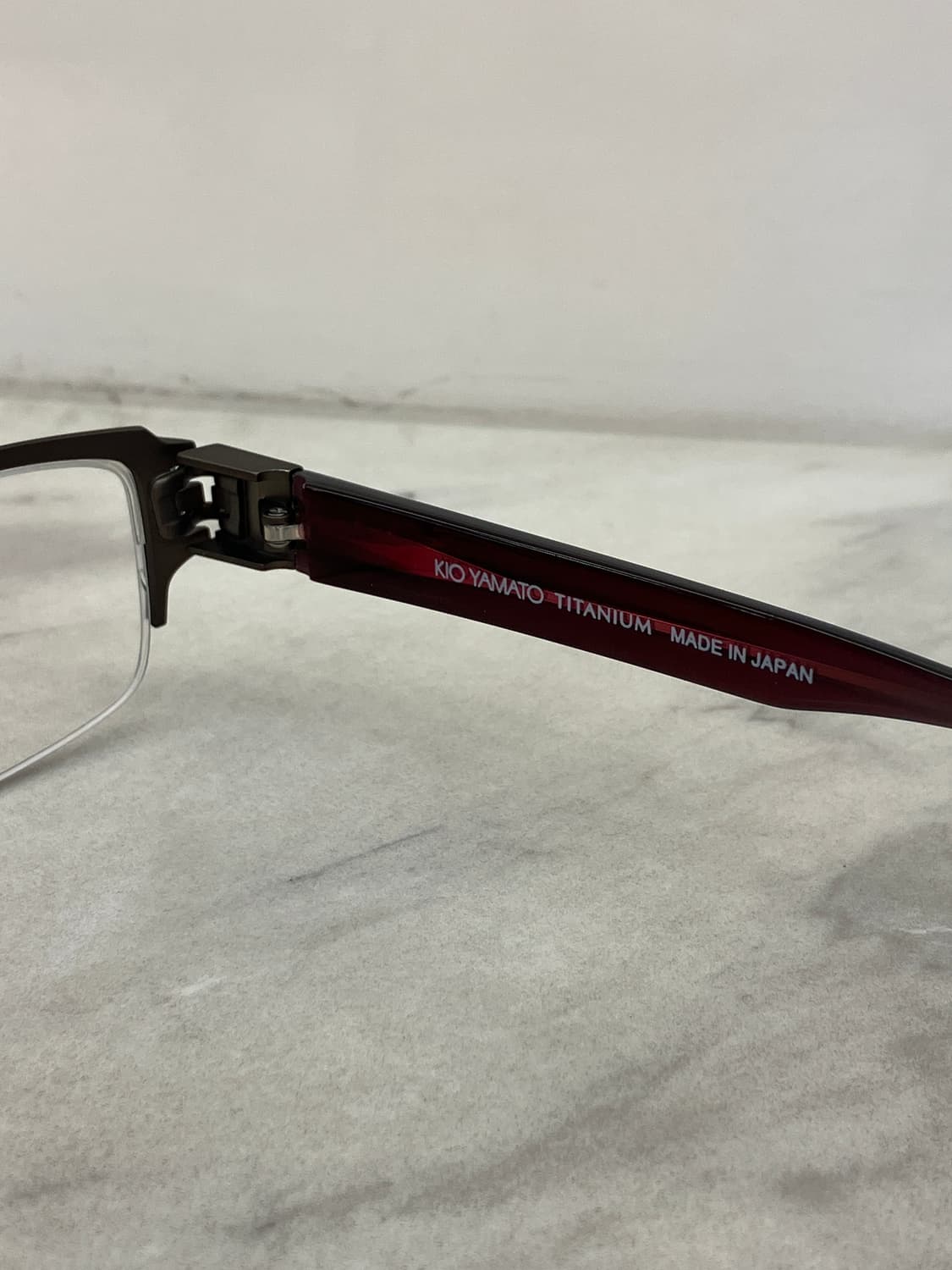 키오 야마토 KIO YAMATO 브론즈 스틸 스퀘어 반무테 안경 상품이미지8