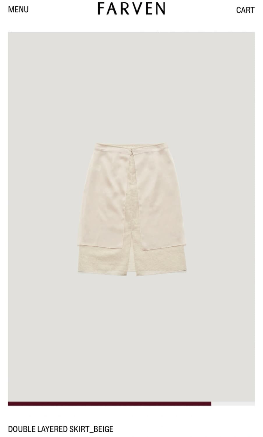 파르벵 더블 레이어드 스커트 small(새상품) 상품이미지3