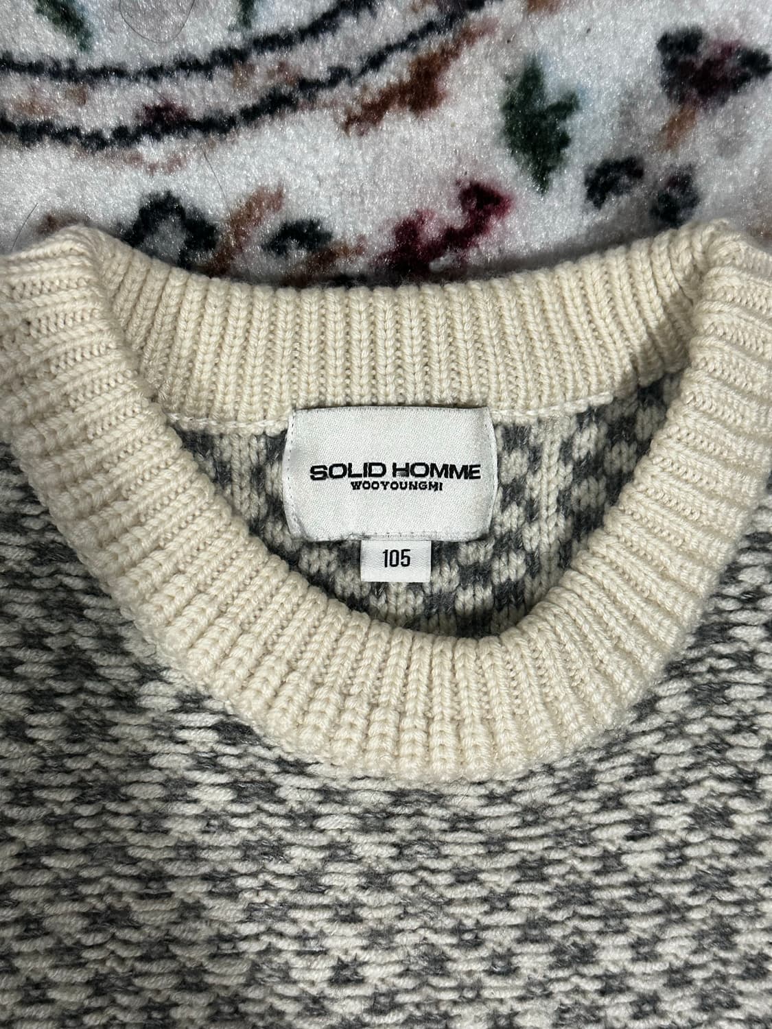 솔리드옴므 우영미 배색 니트 105 상품이미지2