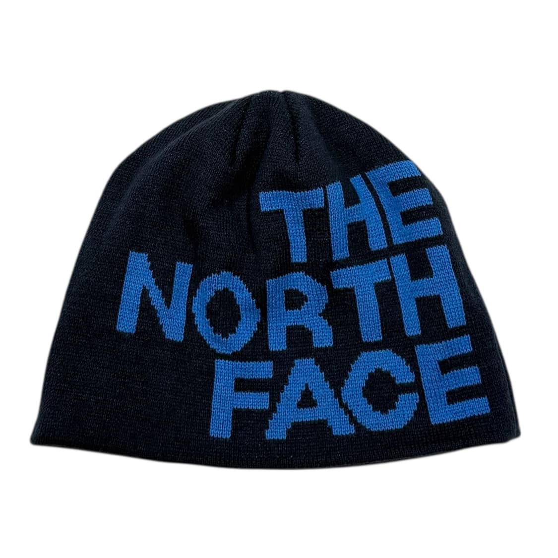 노스페이스 빈티지 레터링 아크릴 비니 모자 네이비 블루 상품이미지1