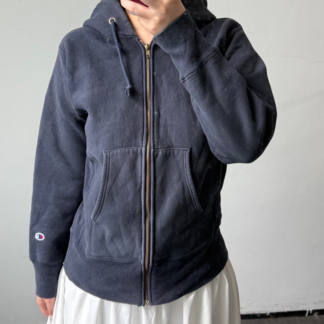 [M] 챔피온 네이비 후드집업 상품이미지2