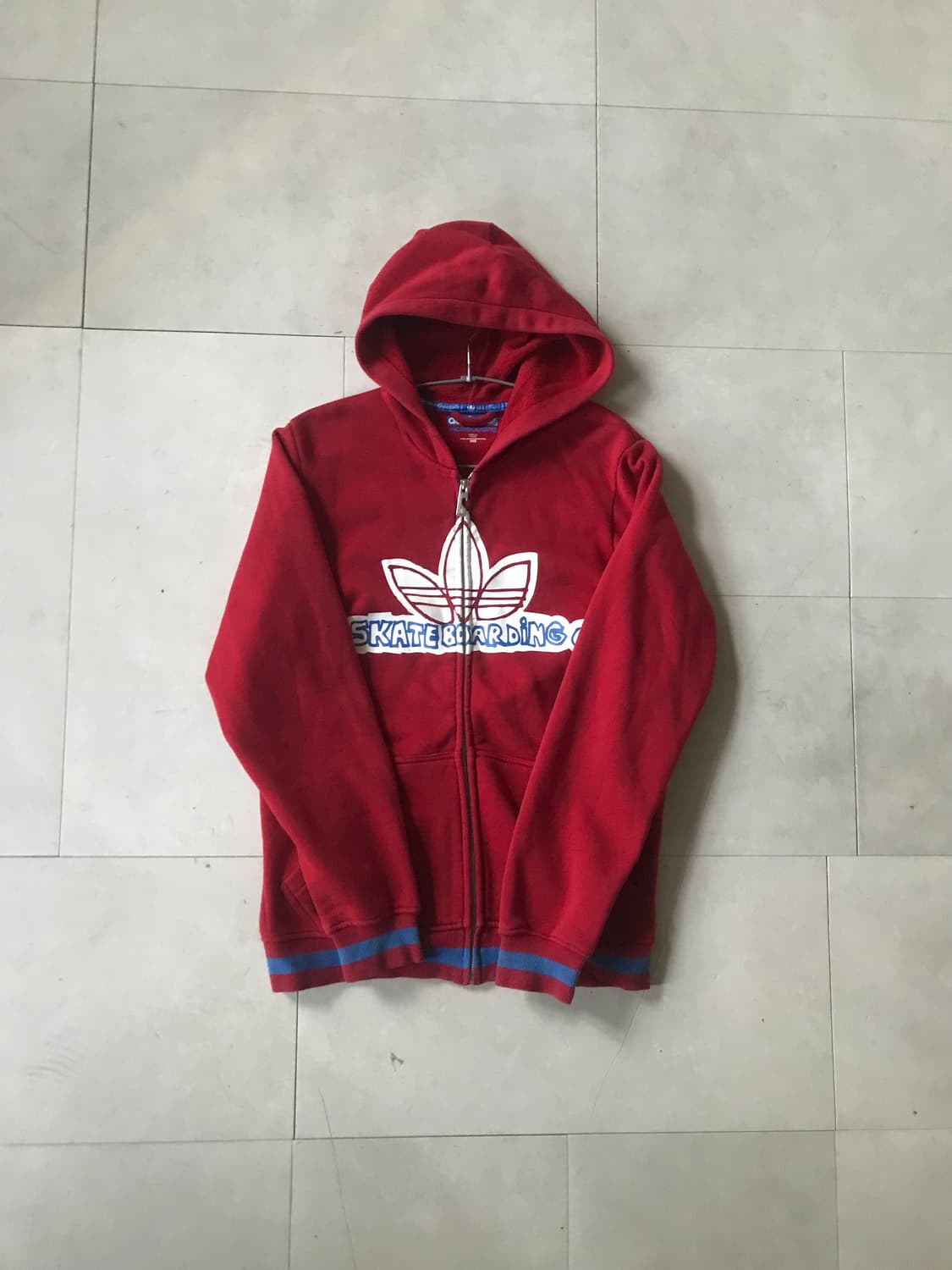 아디다스 레드 스케이트보딩 후드집업 상품이미지6