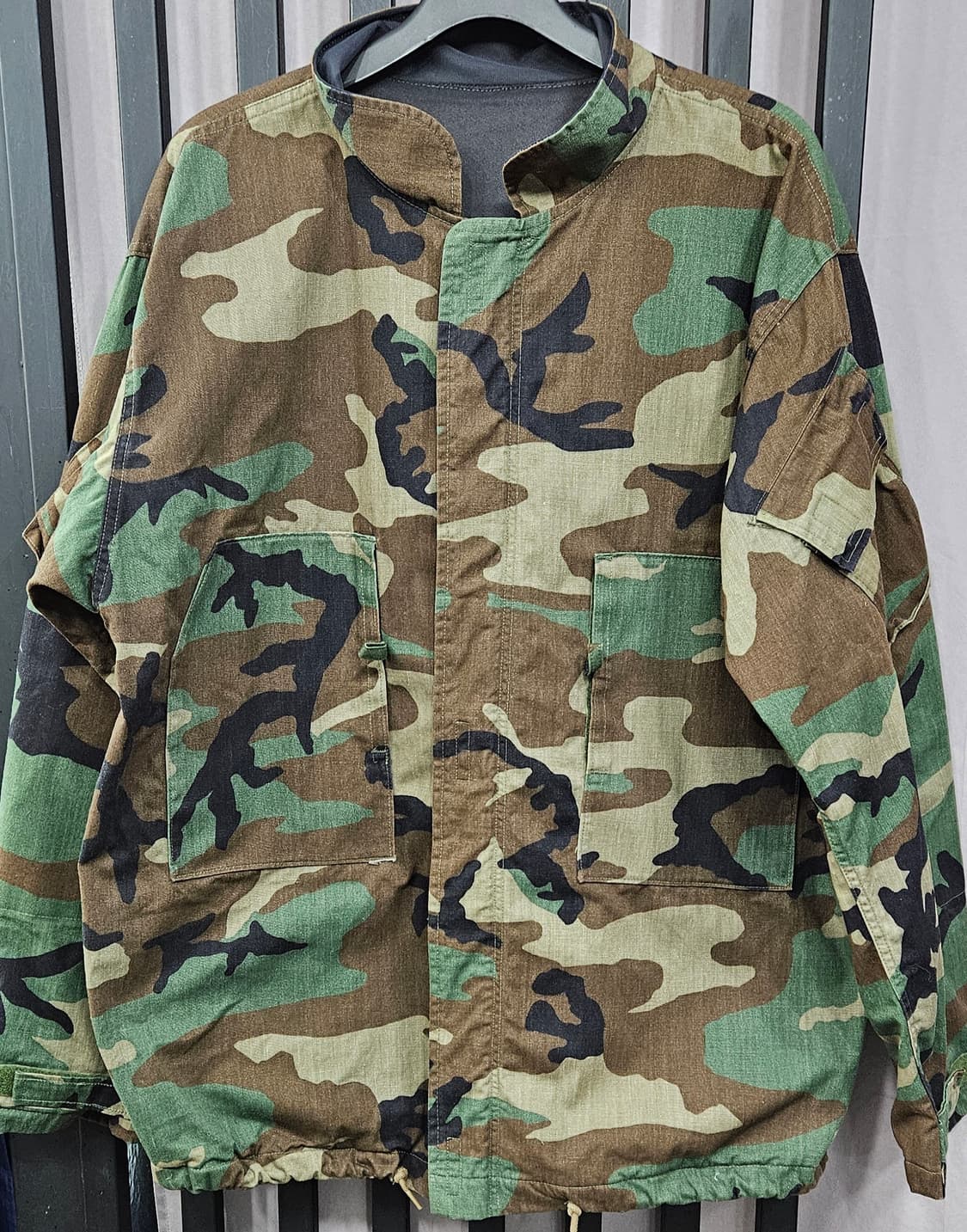 90's 미군 우드랜드 패턴 화학 보호의 자켓 L 상품이미지1