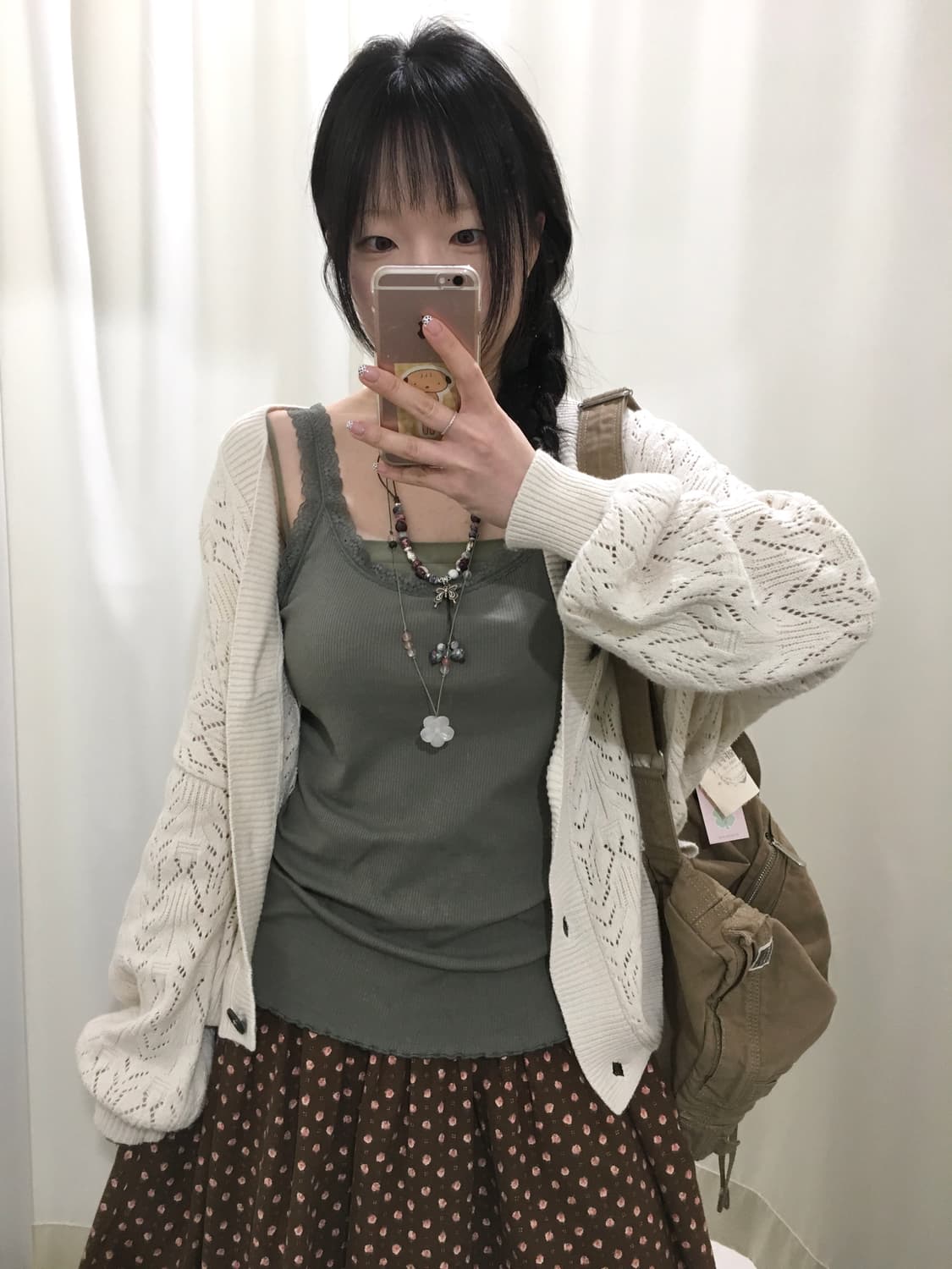 Olive Lace Padded Cami 상품이미지5