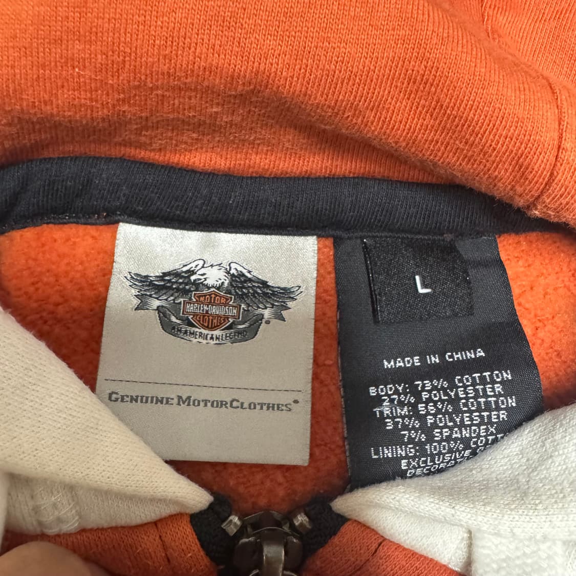 할리데이비슨 배색 후드집업 상품이미지6