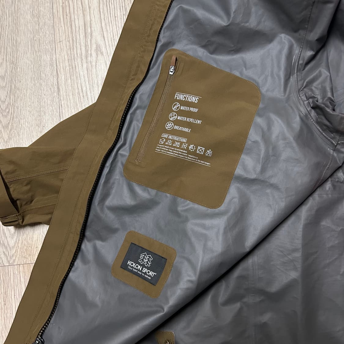 코오롱 2겹 고어텍스 자켓 경량패딩 105 상품이미지6