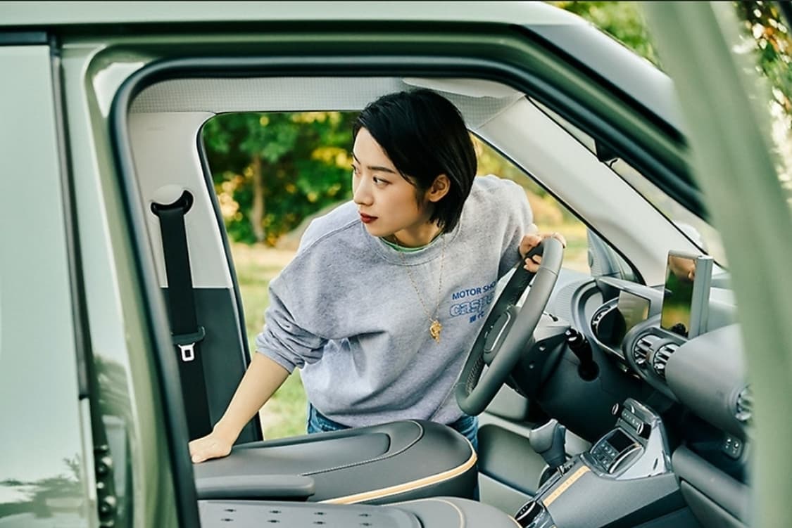 발란사 X 캐스퍼 오버핏 네이비 기모 맨투맨 M 상품이미지3