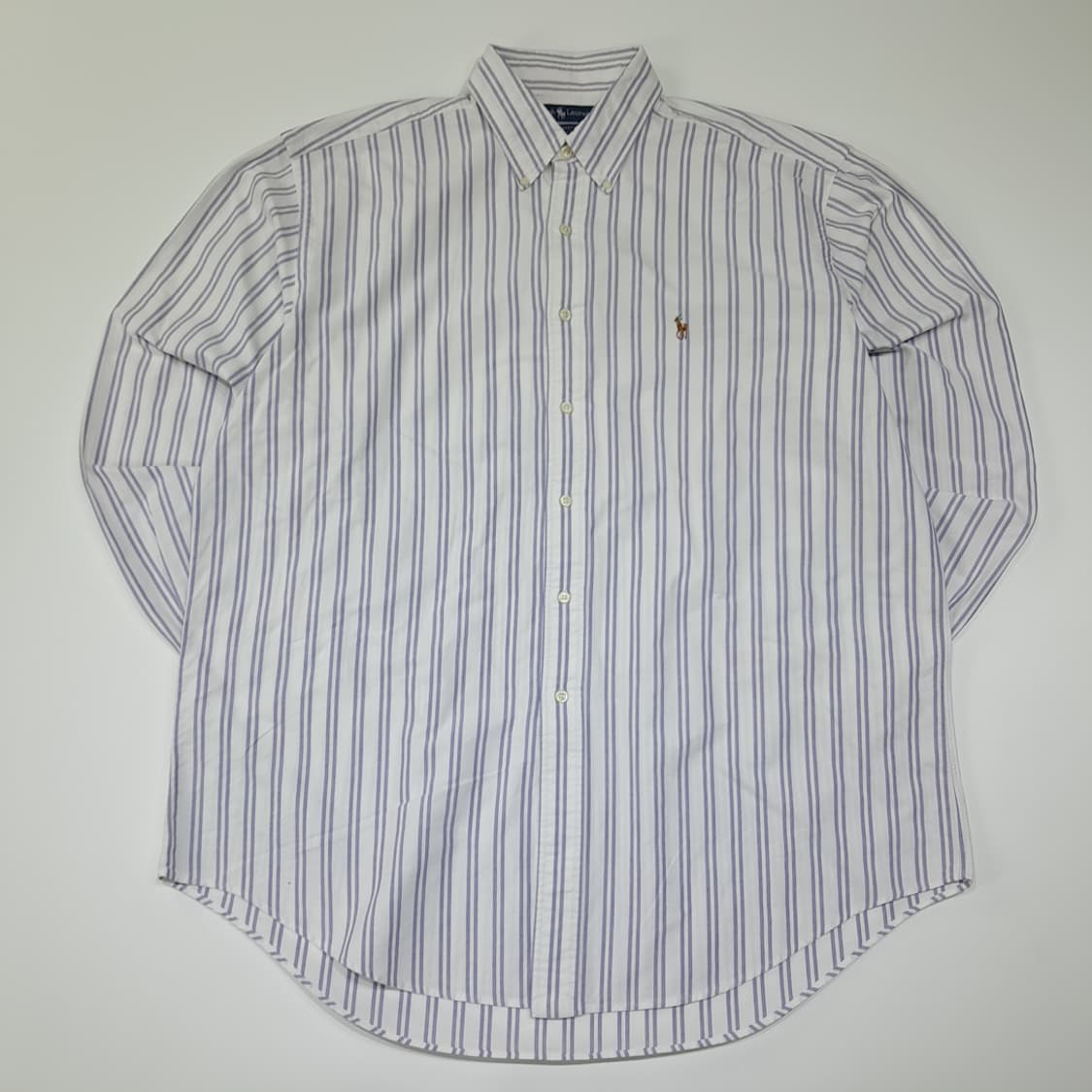 CL834 XL 폴로 90s 말레이시아판 모던스트라이프 퍼플 셔츠 남방 상품이미지1