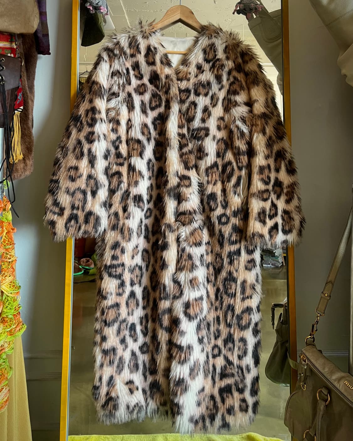 Jpn Vintage Shaggy Leopard Fur Long Coat 상품이미지6
