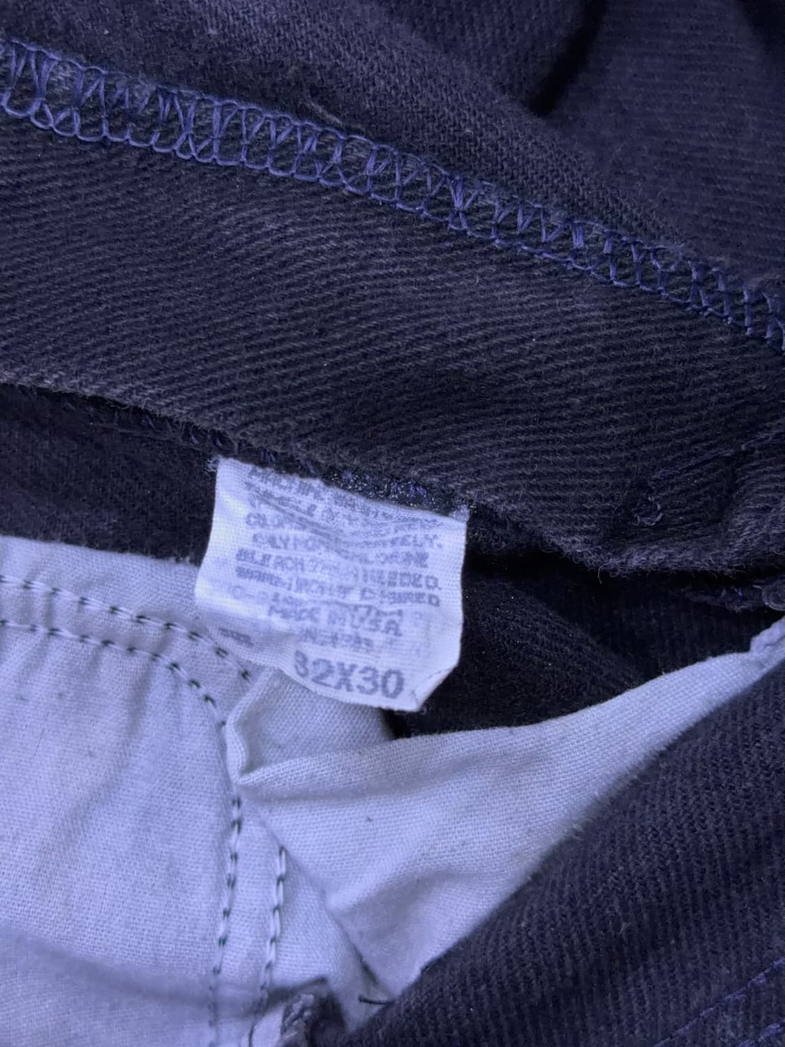 Lee 리 빈티지 블랙 워싱 USA 메이드 테이퍼드핏 블랙진 32 상품이미지8