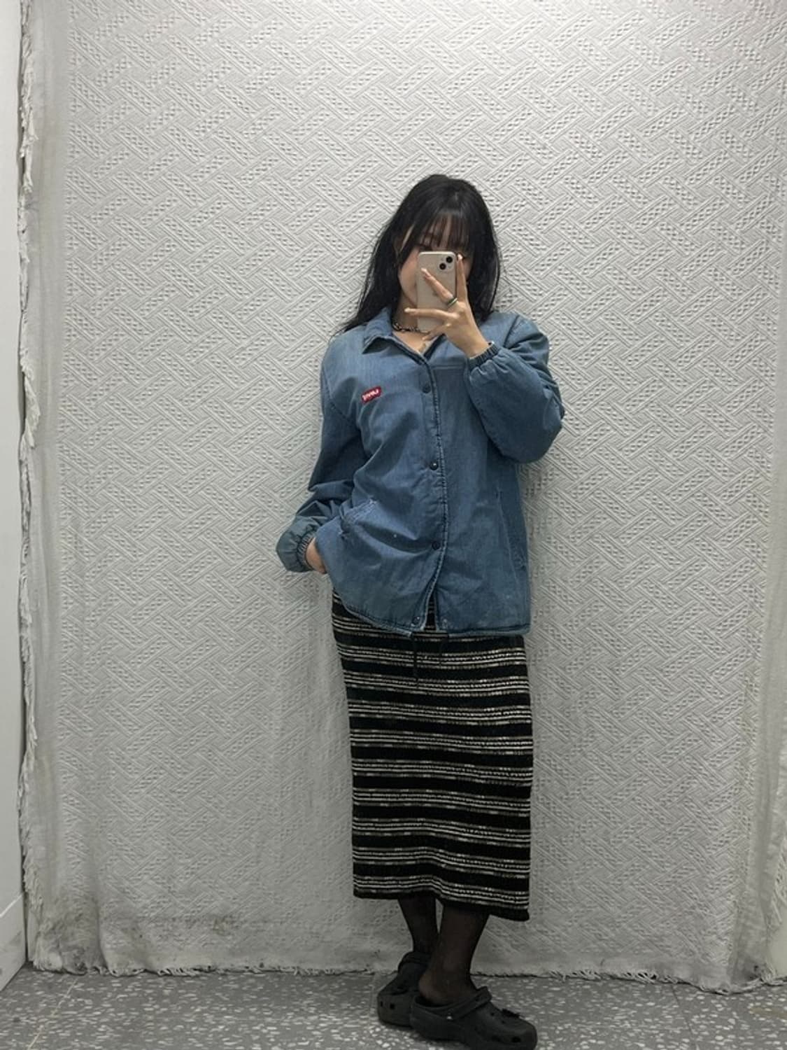 리바이스 올드스쿨 오버핏 데님 퀄팅 코치 자켓 L C06407 상품이미지2