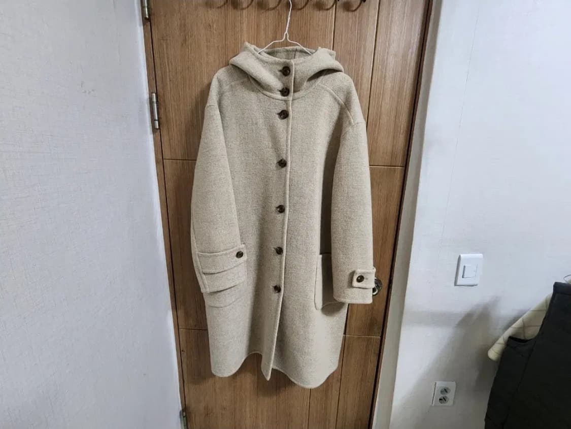 (F)여성 디엠버 핸드메이드 울 후드 코트 상품이미지1