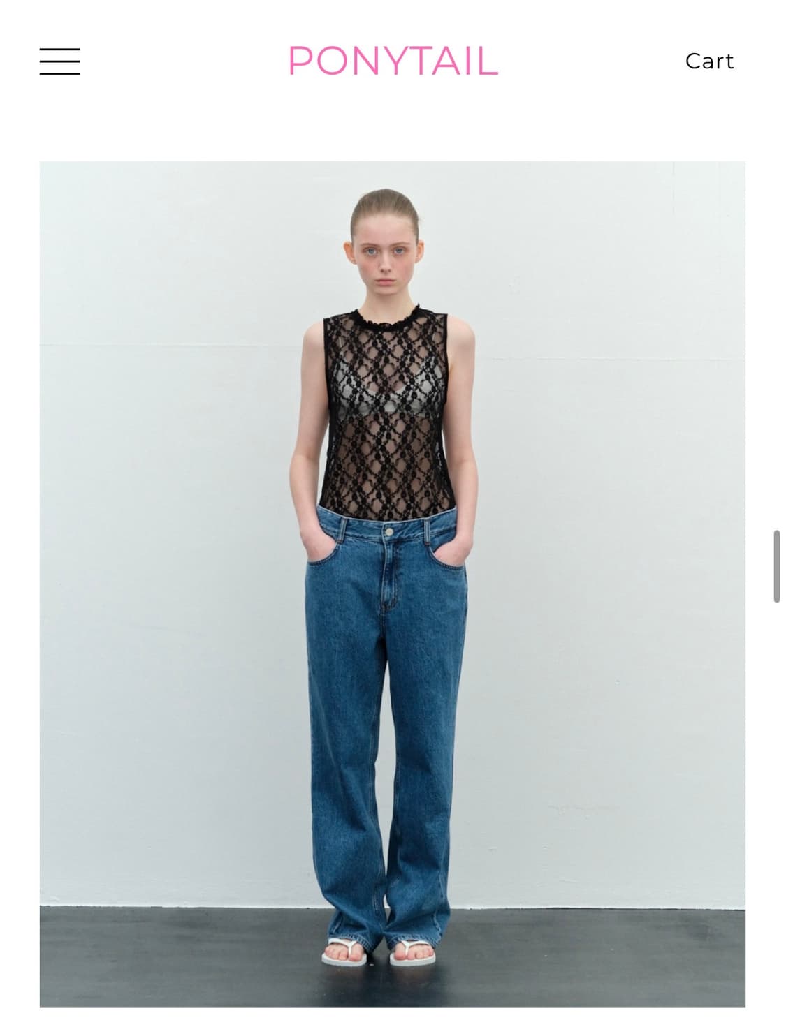 포니테일 PONYTAIL 본 벨라루즈핏진(M) 상품이미지3